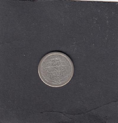 Beschrijving: 25 Cent WILHELMINA